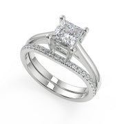 Caitlyn Four Prong Princess Cut Diamond Engagement Ring - Nivetta